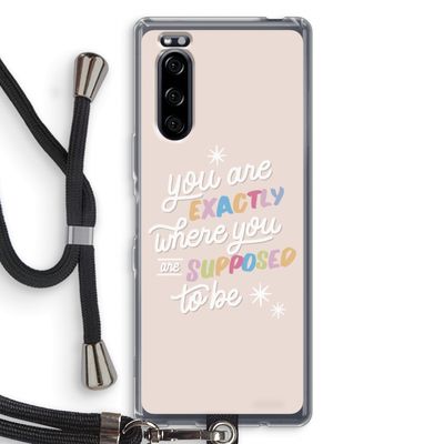 Right Place: Sony Xperia 5 Transparant Hoesje met koord