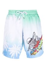 Philipp Plein short de bain à imprimé graphique - Bleu - thumbnail