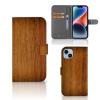 iPhone 15 Plus | Book Style Case | Donker Hout