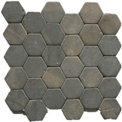 Terre d&apos;Azur Stone Hexagonale Silva Grey 30x30 cm