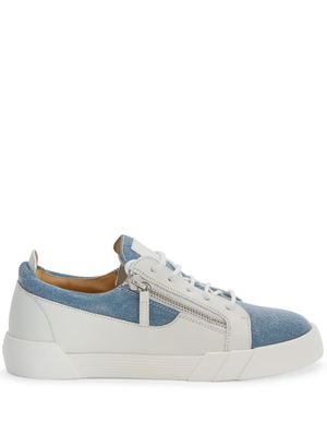 Giuseppe Zanotti baskets Frankie en jean - Blanc
