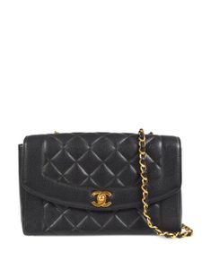 CHANEL Pre-Owned sac porté épaule Diana médium (1998) - Noir