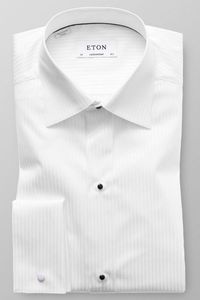 ETON Contemporary Fit Gala shirt wit, Gestreept