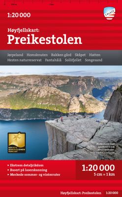 Wandelkaart Hoyfjellskart Preikestolen | Noorwegen | Calazo