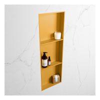 Wandnis Solid Surface Easy | In- en opbouw | 30x90x8 cm | 3 vakken | Ocher