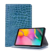 Krokodil textuur horizontale Flip lederen case voor Galaxy tab A 8 (2019) P200/P205 met houder & kaartsleuven & portemonnee (blauw)