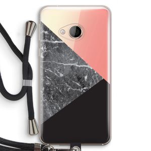Combinatie marmer: HTC U Play Transparant Hoesje met koord