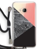 Combinatie marmer: HTC U Play Transparant Hoesje met koord