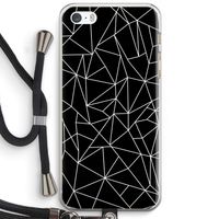 Geometrische lijnen wit: iPhone 5 / 5S / SE Transparant Hoesje met koord