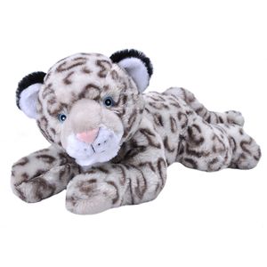 Pluche knuffel dieren Eco-kins sneeuw luipaard/panter van 30 cm   -