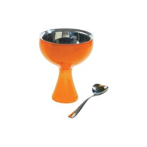 Alessi Big love IJscoupe met lepel 25 cl oranje