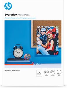 HP Everyday fotopapier ft A4, 200 g, pak van 25 vel, glanzend