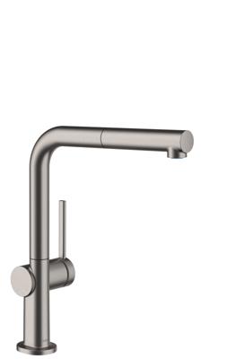 Hansgrohe Talis M54 ééngreeps keukenmengkraan 270 met uittrekbare uitloop, Brushed Black Chrome