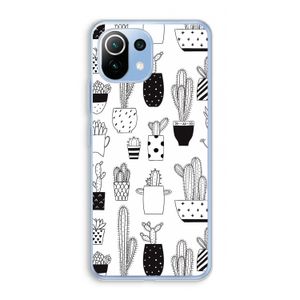 Cactusmotief: Xiaomi Mi 11 Lite Transparant Hoesje