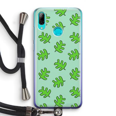 Groene blaadjes: Huawei P Smart (2019) Transparant Hoesje met koord