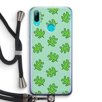Groene blaadjes: Huawei P Smart (2019) Transparant Hoesje met koord