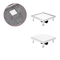 VidaXL Doucheafvoer met 2-in-1 deksels 28x28 cm roestvrij staal