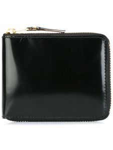 Comme Des Garçons Wallet portefeuille à effet verni - Noir