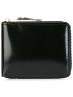 Comme Des Garçons Wallet portefeuille à effet verni - Noir