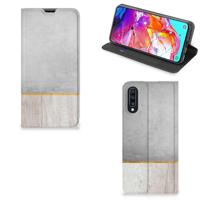 Samsung Galaxy A70 Book | Wallet Case | Wood Concrete