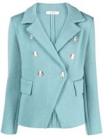 Charlott blazer en laine à boutonnière croisée - Bleu