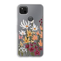 Painted wildflowers: Google Pixel 4a Transparant Hoesje