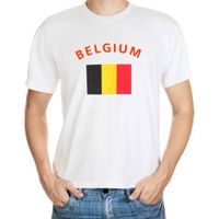 Wit t-shirt Belgie heren 2XL  -