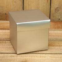 Bonbon doosjes - Chocolade doosje - Zilver mat Kubus - 24 stuks