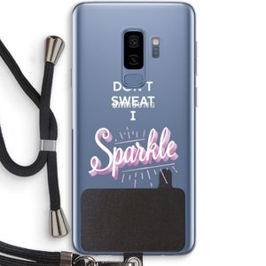 Sparkle quote: Samsung Galaxy S9 Plus Transparant Hoesje met koord