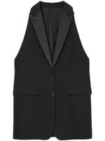 Burberry blazer en laine à design sans manches - Noir