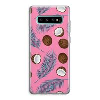 Kokosnoot roze: Samsung Galaxy S10 Plus Transparant Hoesje