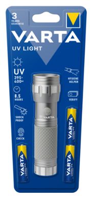 Varta 15638 101 421 zaklantaarn Zilver UV-zaklamp UV LED