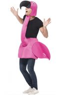 Step-in flamingo kostuum voor volwassenen - thumbnail