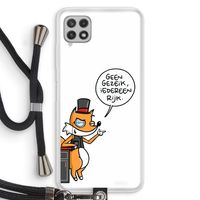Geen Gezeik: Samsung Galaxy A22 4G Transparant Hoesje met koord