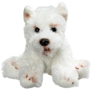 Pluche knuffel West Highland Terrier - knuffeldier hond - 13 cm - wit