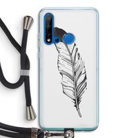 Pluim: Huawei P20 Lite (2019) Transparant Hoesje met koord