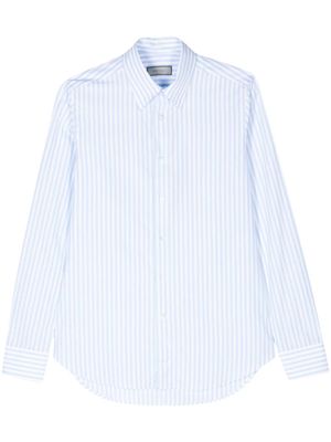 Canali chemise en coton à rayures - Bleu