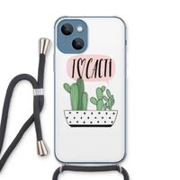 I love cacti: iPhone 13 Transparant Hoesje met koord