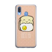 Sleep All Day: Samsung Galaxy A40 Transparant Hoesje