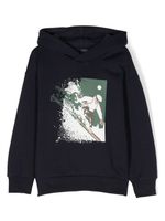 Il Gufo hoodie en coton à imprimé graphique - Bleu - thumbnail