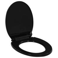 Toiletbril soft-close met quick-release ontwerp zwart