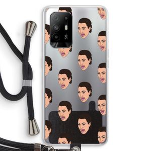 Ugly Cry Call: Oppo A95 5G Transparant Hoesje met koord