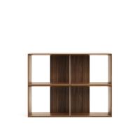 Kave Home Litto kast 2 modulaire planken walnoot