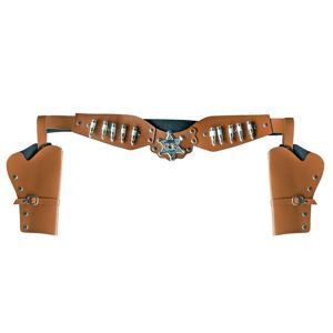 Cowboy holster - voor 2 revolvers/pistolen - kind/volwassenen - verkleedaccessoires