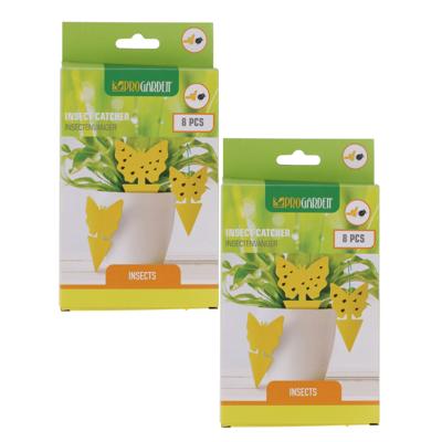 Rouwvliegen plakstrips - 16x stuks - geel - kleefstrips - rouwvliegjes bestrijden Rouwvliegen plakstrips - 16x stuks - geel - kleefstrips - rouwvliegjes bestrijden