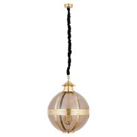 Mikk Messing Antiek Glazen Hanglamp Rnd L