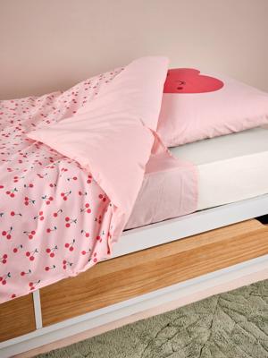 Magicouette CERISE bedset met gerecycled katoen roze, bedrukt