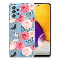 Samsung Galaxy A72 TPU Case Butterfly Roses - thumbnail
