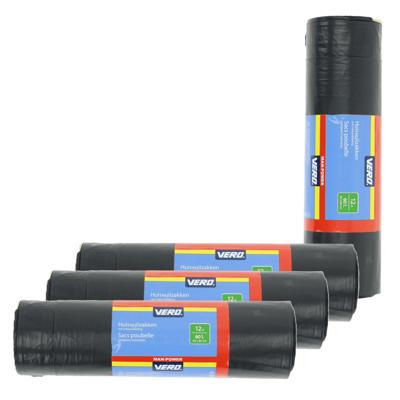 Vero Afvalzakken/vuilniszakken met trekband - 48x stuks - 60 liter - Extra sterk