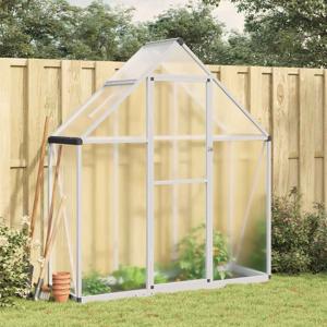 VidaXL Tuinkas met basisframe 169x58x195 cm aluminium zilverkleurig